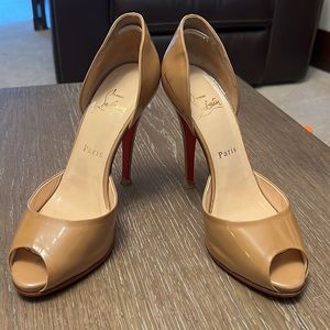Christian Louboutin Madame Claude 120mm Patent Leather D’orsay Pumps size 38